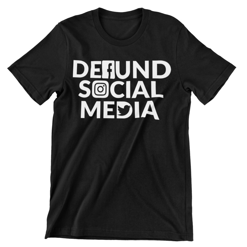 Defund Social Media - Men’s Black T-shirt